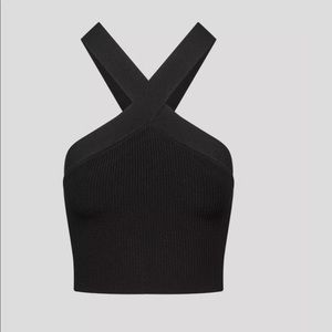 Babaton- Sculpt Knit Criss Cross Cropped Tank